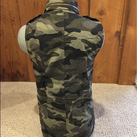 NEW LOVE TREE CAMOUFLAGE MILITARY ANORAK ARMY VEST shirt jacket wrap USA SM-2XL - Picture 8 of 8